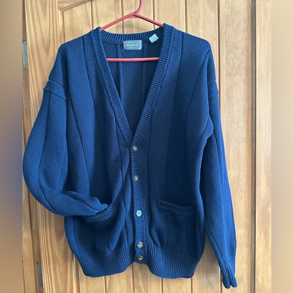 Lord & Taylor Other - Navy Blue Grandpa Cardigan size L